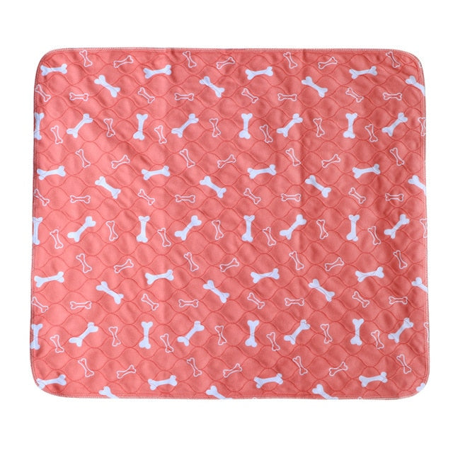 Reusable Pet Urine Pad Washable Dog Cat Diaper Mat 3 Layer Absorbent Dogs Diapers Pads Bone Paw Print