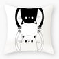 Funny Cute Black Cat Lover Pillowcase Cushion Cover 45*45 Polyester Pillow