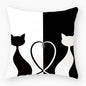 Funny Cute Black Cat Lover Pillowcase Cushion Cover 45*45 Polyester Pillow