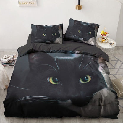 3D Bedding Sets White Duvet Quilt Cover And Comforter Bed Linen Pillowcase (King Queen 140*210 cm)