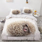 3D Bedding Sets White Duvet Quilt Cover And Comforter Bed Linen Pillowcase (King Queen 140*210 cm)