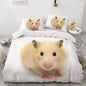 3D Bedding Sets White Duvet Quilt Cover And Comforter Bed Linen Pillowcase (King Queen 140*210 cm)