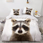 3D Bedding Sets White Duvet Quilt Cover And Comforter Bed Linen Pillowcase (King Queen 140*210 cm)