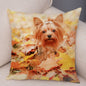 Cute Animal Cushion Cover MINI Yorkshire Dog Soft Plush Pillowcase Decor