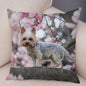 Cute Animal Cushion Cover MINI Yorkshire Dog Soft Plush Pillowcase Decor