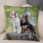 Cute Animal Cushion Cover MINI Yorkshire Dog Soft Plush Pillowcase Decor