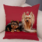 Cute Animal Cushion Cover MINI Yorkshire Dog Soft Plush Pillowcase Decor