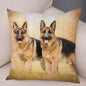 German Shepherd Dog Pillow Case Covers Decor Pet Animal Cushion Cover for Sofa Home Super Soft Short Plush Pillowcase 45*45cm