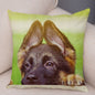 German Shepherd Dog Pillow Case Covers Decor Pet Animal Cushion Cover for Sofa Home Super Soft Short Plush Pillowcase 45*45cm