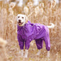 Pet Dog Raincoat Reflective Waterproof Zipper High Neck Hooded Jumpsuit For Small, Medium and Big Dogs