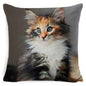 Black Cat Cushion Cover Cotton Linen Square Pillowcase Decorative Pillow