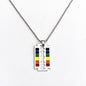 Fashion Rainbow Flag Pride Dog Tag Blade Pendant Love Necklaces Unisex