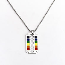 Load image into Gallery viewer, Fashion Rainbow Flag Pride Dog Tag Blade Pendant Love Necklaces Unisex
