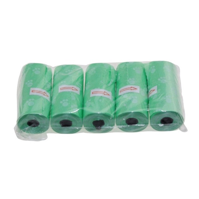 Biodegradable Pet Waste Bag With Poop Bag Dispenser 5 Rolls 75 pcs