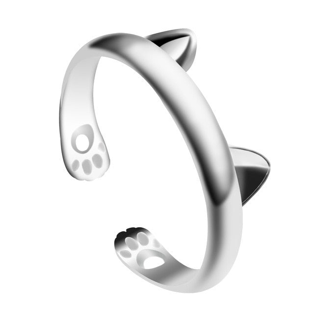 Hot Selling Fashion Women's Ring Pet Dog Paw Cat Ears Angel Wings Bee Rabbit Heart Wedding Ring Animal Jewelry Gift 2020 New
