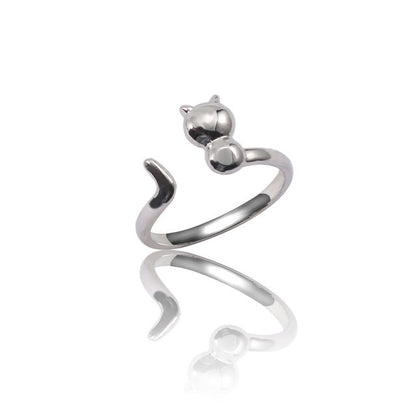 Hot Selling Fashion Women's Ring Pet Dog Paw Cat Ears Angel Wings Bee Rabbit Heart Wedding Ring Animal Jewelry Gift 2020 New