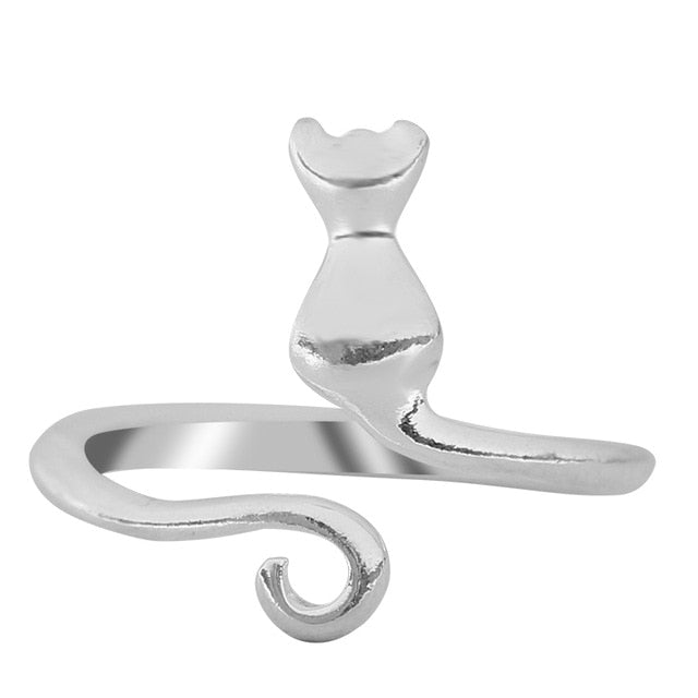 Hot Selling Fashion Women's Ring Pet Dog Paw Cat Ears Angel Wings Bee Rabbit Heart Wedding Ring Animal Jewelry Gift 2020 New