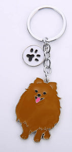 Jewelry Lovely Pomeranian Dog Charm Metal Key Chains