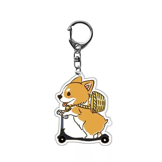 Dog Cartoon Acrylic Key Chain