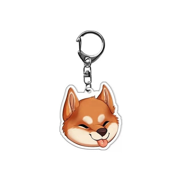 Dog Cartoon Acrylic Key Chain