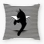 Funny Cute Black Cat Lover Pillowcase Cushion Cover 45*45 Polyester Pillow