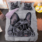 Cartoon Pug Duvet Cover Set Cute Dog 3D Bedding  2/3 Pcs (Single, Twin, Queen, King) Luxury