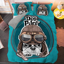 Load image into Gallery viewer, Cartoon Pug Duvet Cover Set Cute Dog 3D Bedding  2/3 Pcs (Single, Twin, Queen, King) Luxury
