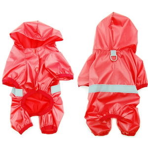 Pet Dog Waterproof Raincoat Jumpsuit Reflective Rain Coat Sunscreen Dog Outdoor Clothes Jacket for Small or Largs Dogs