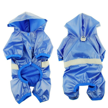 Pet Dog Waterproof Raincoat Jumpsuit Reflective Rain Coat Sunscreen Dog Outdoor Clothes Jacket for Small or Largs Dogs