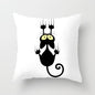 Black Cat Animal Pattern Decorative Cushions Pillowcase Polyester Cushion Cover Throw Pillow Sofa Decoratio