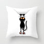 Black Cat Animal Pattern Decorative Cushions Pillowcase Polyester Cushion Cover Throw Pillow Sofa Decoratio