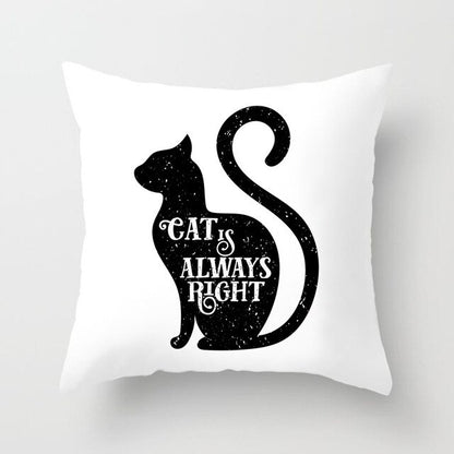 Black Cat Animal Pattern Decorative Cushions Pillowcase Polyester Cushion Cover Throw Pillow Sofa Decoratio