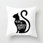 Black Cat Animal Pattern Decorative Cushions Pillowcase Polyester Cushion Cover Throw Pillow Sofa Decoratio