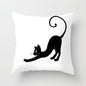 Black Cat Animal Pattern Decorative Cushions Pillowcase Polyester Cushion Cover Throw Pillow Sofa Decoratio