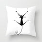 Black Cat Animal Pattern Decorative Cushions Pillowcase Polyester Cushion Cover Throw Pillow Sofa Decoratio