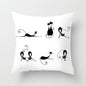 Black Cat Animal Pattern Decorative Cushions Pillowcase Polyester Cushion Cover Throw Pillow Sofa Decoratio