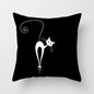 Black Cat Animal Pattern Decorative Cushions Pillowcase Polyester Cushion Cover Throw Pillow Sofa Decoratio