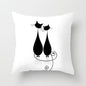 Black Cat Animal Pattern Decorative Cushions Pillowcase Polyester Cushion Cover Throw Pillow Sofa Decoratio