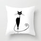 Black Cat Animal Pattern Decorative Cushions Pillowcase Polyester Cushion Cover Throw Pillow Sofa Decoratio