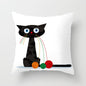 Black Cat Animal Pattern Decorative Cushions Pillowcase Polyester Cushion Cover Throw Pillow Sofa Decoratio