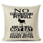 Decorative Bull Terrier Cushion Cover Cute Dog Printed Linen Pillows 45x45cm (Home Decor)