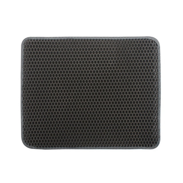 Pet Cat Litter Mat Honeycomb Double Layer Waterproof Urine Proof Trapping Kitty Litter Mat Litter Boxes Large Size Easy Clean