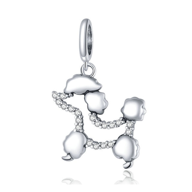 Bamoer Real 925 Sterling Silver Animal Pendant Charm for 3mm Snake Bracelet or Necklace