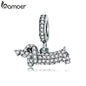Bamoer Real 925 Sterling Silver Animal Pendant Charm for 3mm Snake Bracelet or Necklace