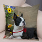 MINI French Bulldog Pillow Case for Home Sofa Car Soft Plush Decor Cute Pet Animal Dog Cushion Cover Printed Pillowcase 45x45cm
