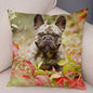 MINI French Bulldog Pillow Case for Home Sofa Car Soft Plush Decor Cute Pet Animal Dog Cushion Cover Printed Pillowcase 45x45cm