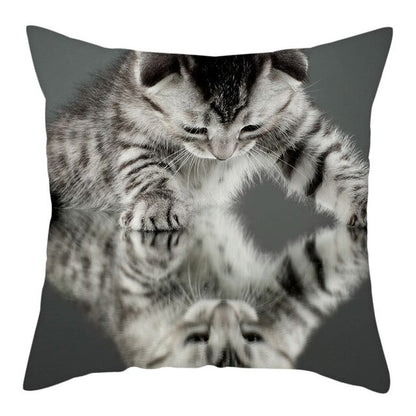Fuwatacchi Cute Cats Pillowcases Anilmals Pattern Throw Pillow Covers for Home Sofa Polyester Decorative  Cushion Cover 45*45cm