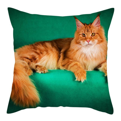 Fuwatacchi Cute Cats Pillowcases Anilmals Pattern Throw Pillow Covers for Home Sofa Polyester Decorative  Cushion Cover 45*45cm