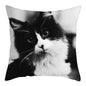 Fuwatacchi Cute Cats Pillowcases Anilmals Pattern Throw Pillow Covers for Home Sofa Polyester Decorative  Cushion Cover 45*45cm
