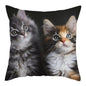 Fuwatacchi Cute Cats Pillowcases Anilmals Pattern Throw Pillow Covers for Home Sofa Polyester Decorative  Cushion Cover 45*45cm